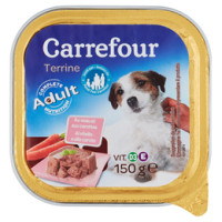 Carrefour Adult Terrine al vitello e alle carote per cani