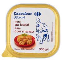 Carrefour Discount Paté con manzo per cani