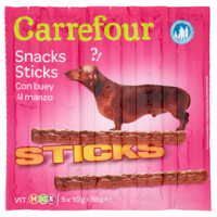 Carrefour Snacks Sticks al manzo per cani
