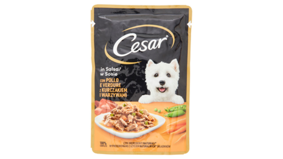 Cesar Le Delizie del Giorno con tenero Pollo e Verdure Miste in Salsa busta