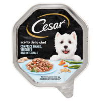 Cesar Scelta dello Chef Cibo per Cane, Pesce Bianco alla Griglia con Riso Integrale e Verdure 150 g