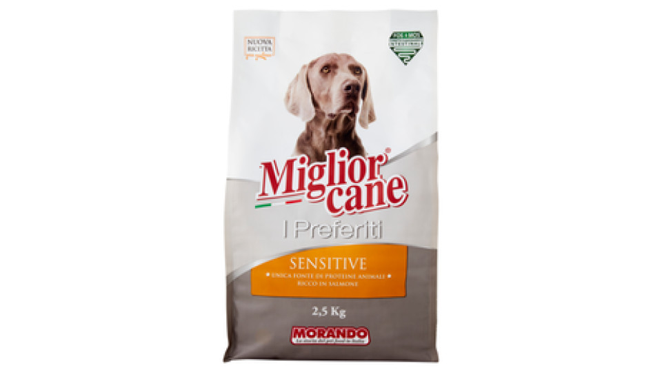 Migliorcane I Preferiti Sensitive Unica Fonte di Proteine Animali Ricco in Salmone 2,5 kg