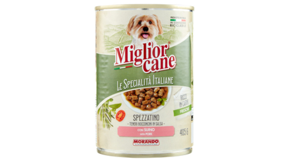 Migliorcane Le Specialità Italiane Spezzatino con Suino 405 G