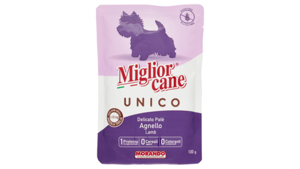 Migliorcane Unico Delicato Paté 100% Agnello