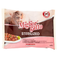 Migliorgatto Sterilized Bocconcini In Salsa Con: Pollo, Tacchino E Verdure - Agnello E Verdure 4x85g