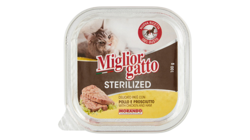 Migliorgatto Sterilized Delicato Patè con Pollo e Prosciutto 100 g