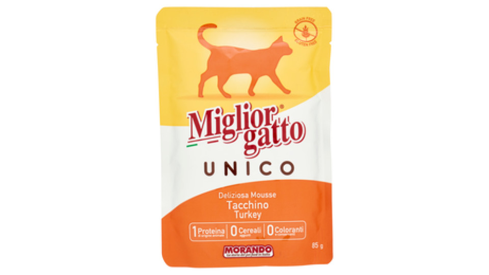 Migliorgatto, Unico Delicata Mousse 100% tacchino