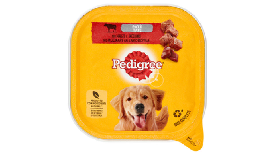 Pedigree con Manzo e Tacchino in patè