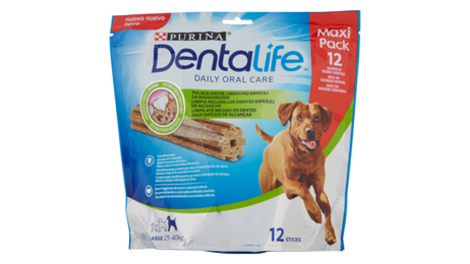 PURINA DENTALIFE Cane Snack per l'igiene orale Taglia Large busta 12 stick