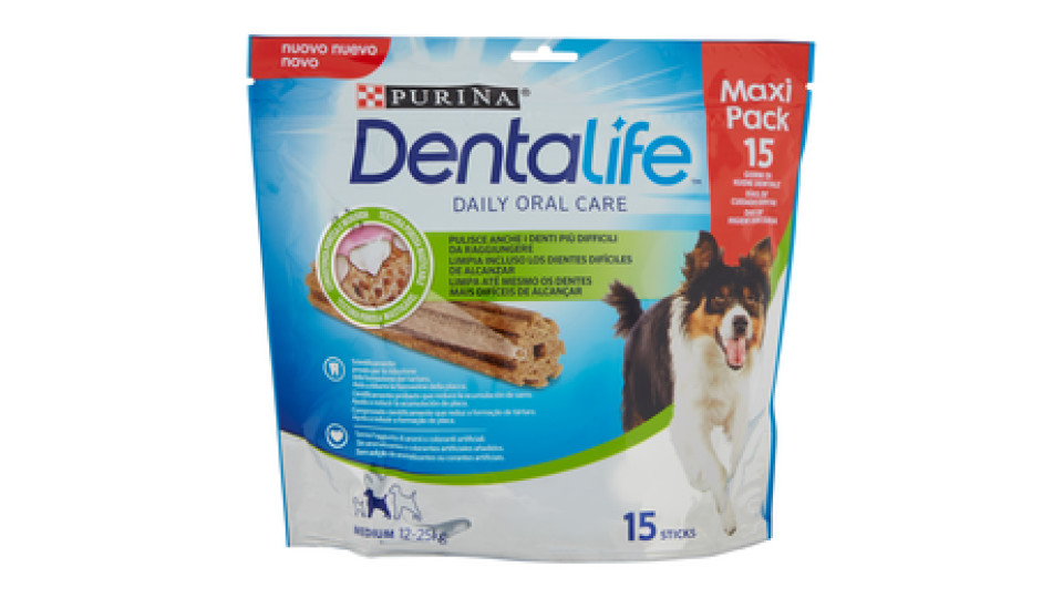 PURINA DENTALIFE Cane Snack per l'igiene orale Taglia Medium busta 15 stick