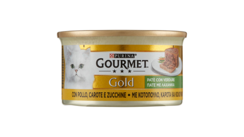 PURINA GOURMET Gold Gatto Patè con Verdure con Pollo, Carote e Zucchine lattina