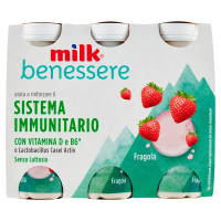 Milk benessere aiuta a rinforzare il Sistema Immunitario Fragola 6 x 100 g