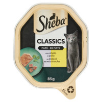 Sheba Paté Classics, Cibo per Gatto con Vitello, 85g