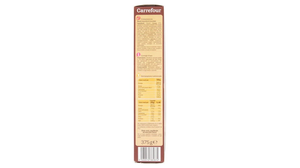 Carrefour Crunchy Muesli Intenso cioccolato fondente