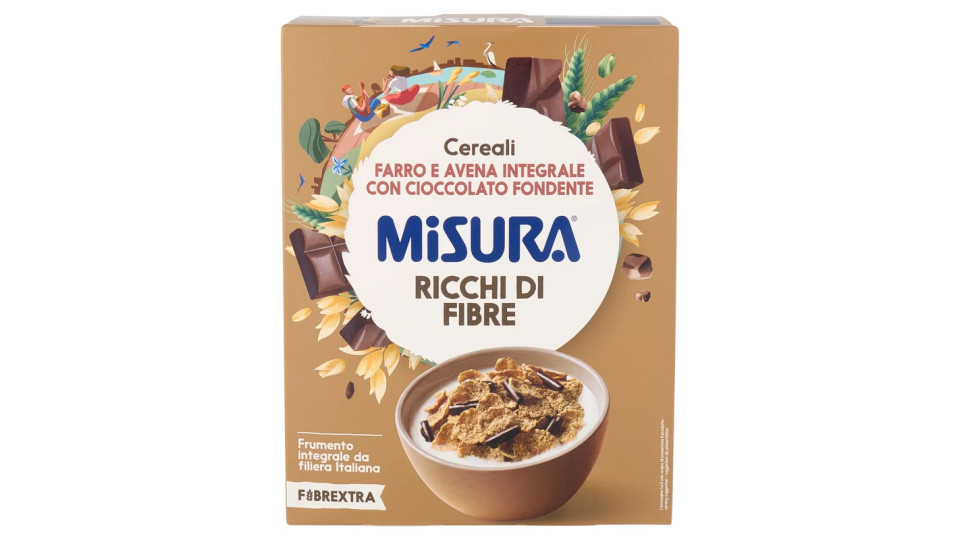 Misura Natura Ricca Muesli Croccante con Farro, Avena e Cioccolato fondente