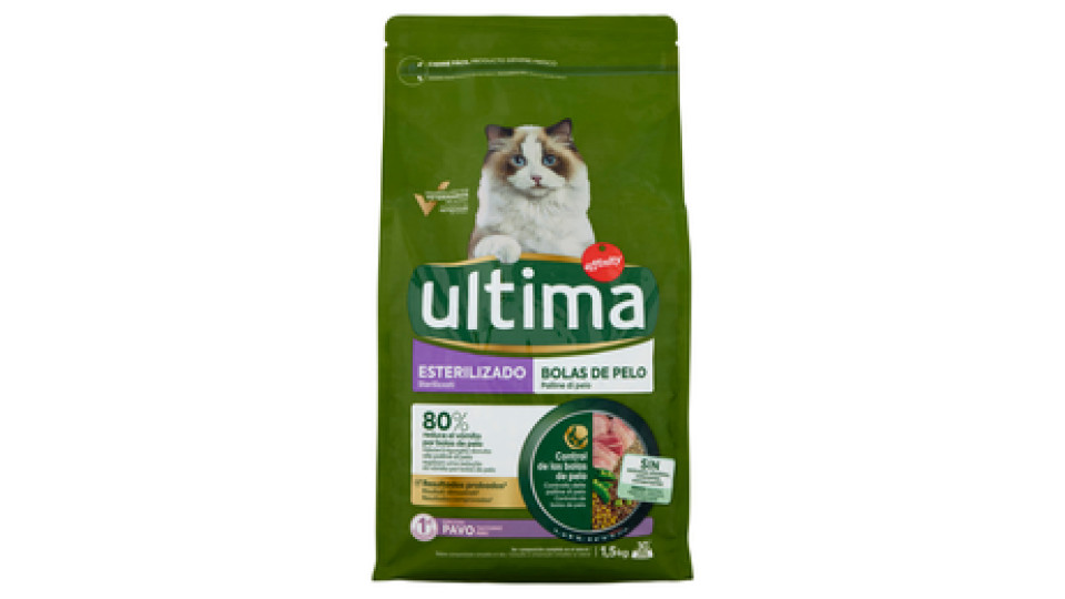 Ultima, gatto Palline di Pelo alimento con tacchino