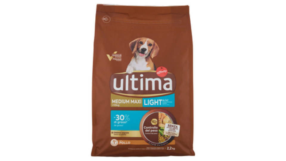 Ultima - Dog Medium Maxi +10 kg Light Pollo - 2,2 kg