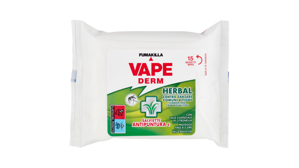 Vape Derm Herbal Salviette Antipuntura