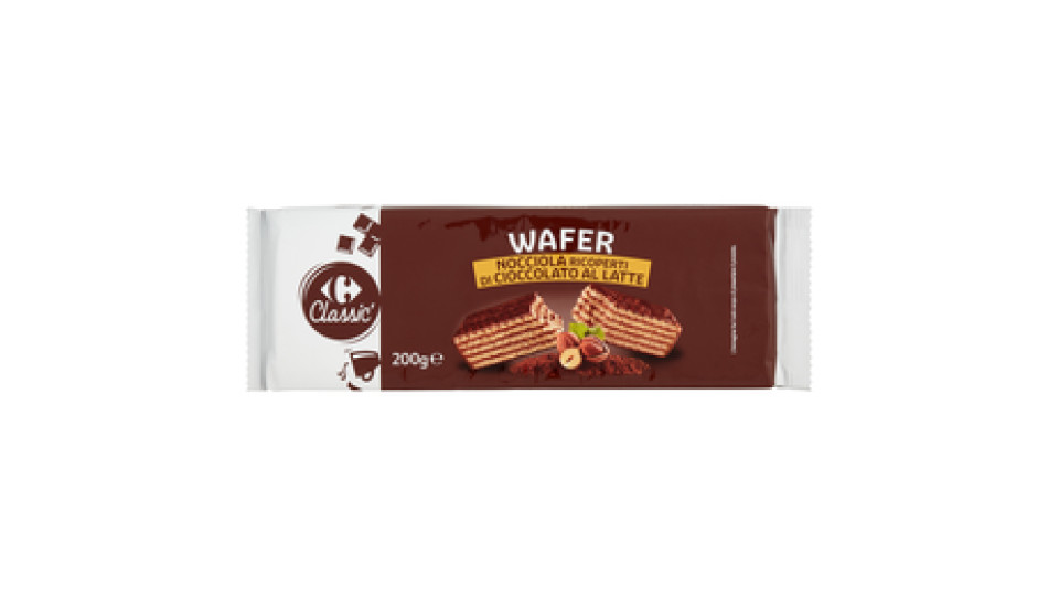 Carrefour Breakky Wafer Ricoperti di cioccolato al latte con crema di nocciola