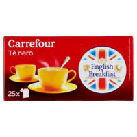 Carrefour English Breakfast Tè nero 25 filtri