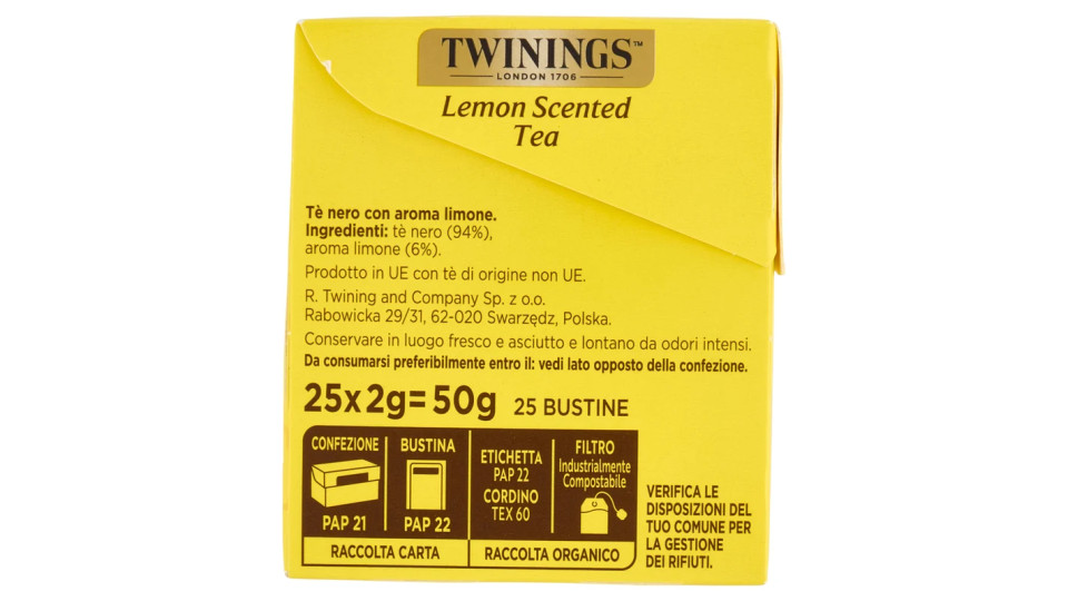 Twinings Peach Tea 25 filtri