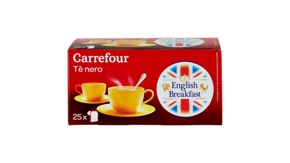 Carrefour English Breakfast Tè nero 25 filtri