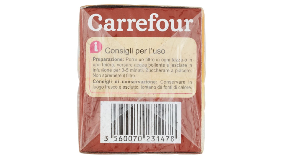Carrefour Earl Grey Tè nero aromatizzato al bergamotto 25 filtri