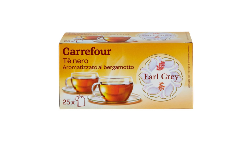 Carrefour Earl Grey Tè nero aromatizzato al bergamotto 25 filtri