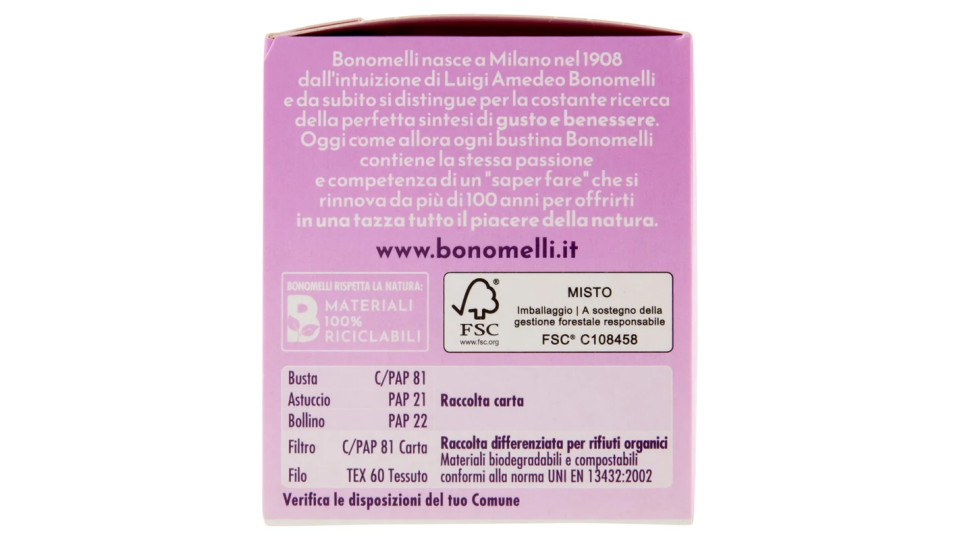 Bonomelli Tisane Regolarità 16 Filtri