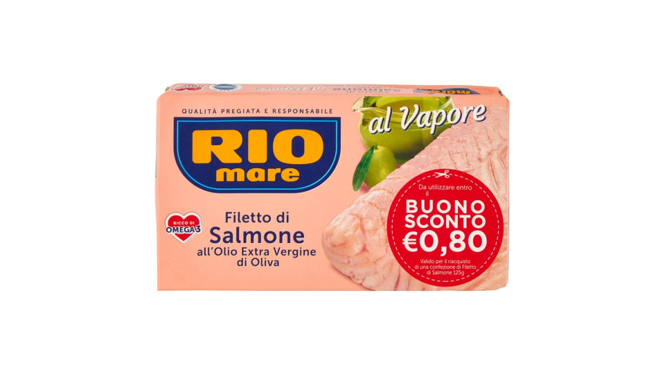 Rio mare - Filetto di Salmone all'Olio di Oliva, Cotto a vapore