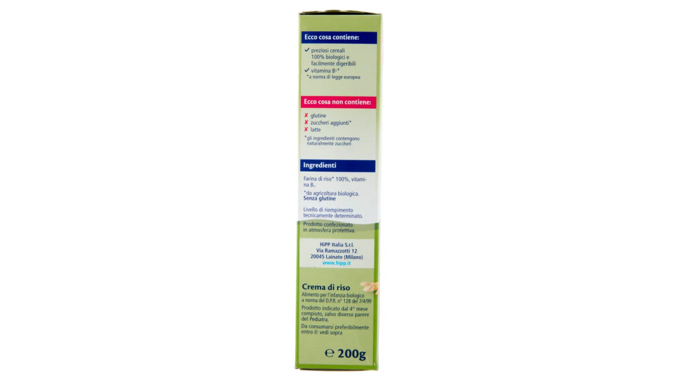 HiPP Biologico Crema di Cereali Riso