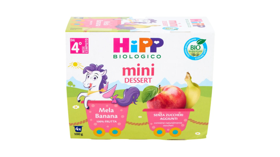 HiPP Biologico Mela Banana frutta grattugiata