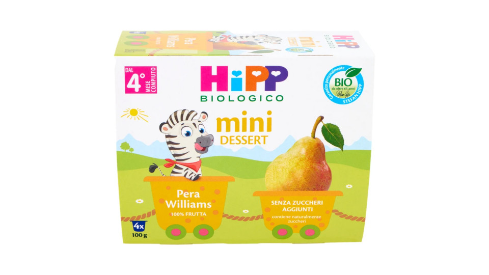 HiPP Biologico Pera Williams frutta grattugiata
