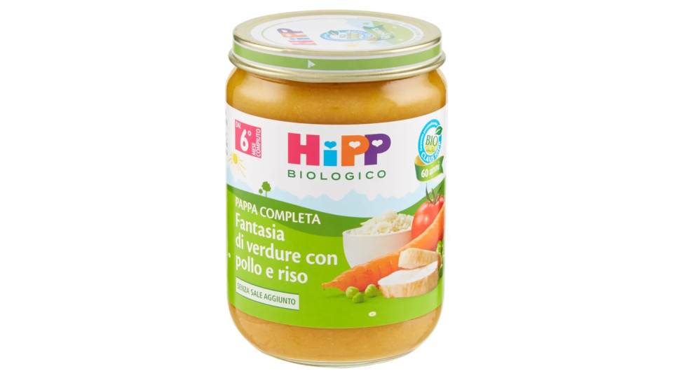 HiPP Biologico Pappa Completa Fantasia di verdure con pollo e riso
