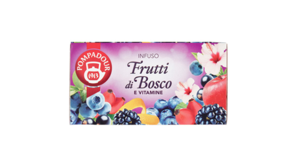Pompadour - Infuso Mix Frutti Di Bosco, Aromatizzato Con Vitamine - 20 filtri [60 gr]