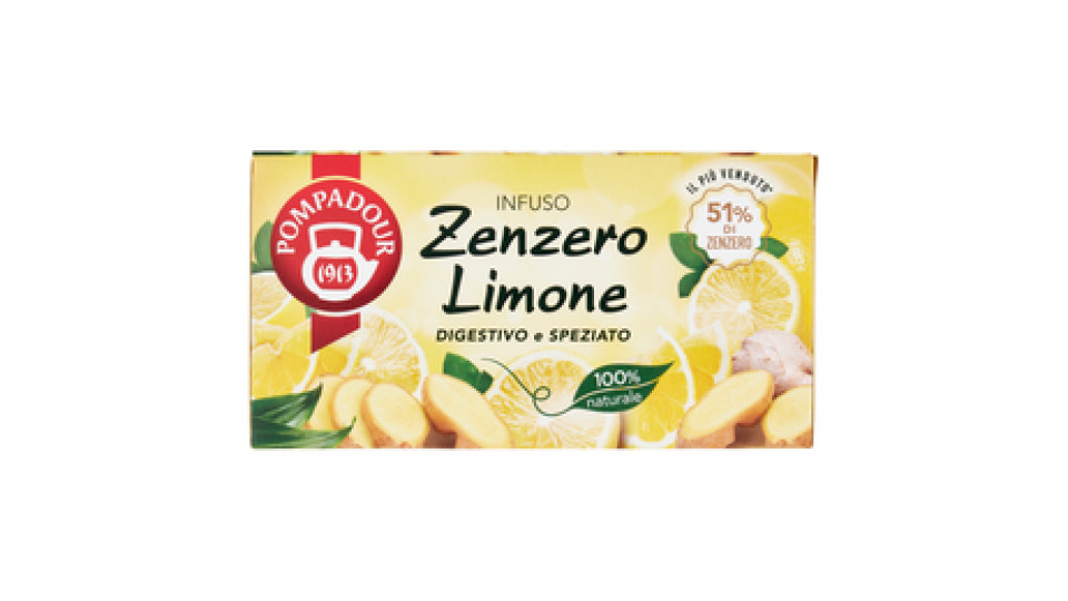Pompadour Infuso Zenzero/Limone - 20 Filtri da 1,8 gr [36 gr]