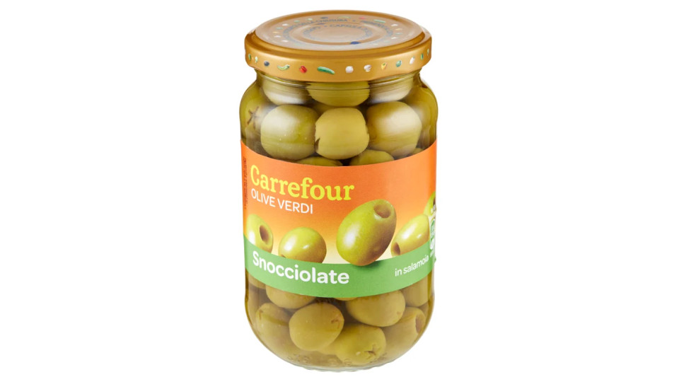 Carrefour Olive Verdi Snocciolate in salamoia