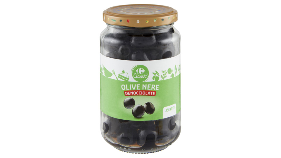 Carrefour Olive Nere Denocciolate asciutte