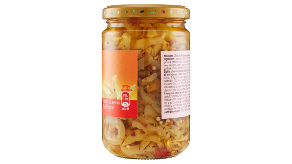 Carrefour Sottolio Melanzane a Filetti in olio di semi di girasole