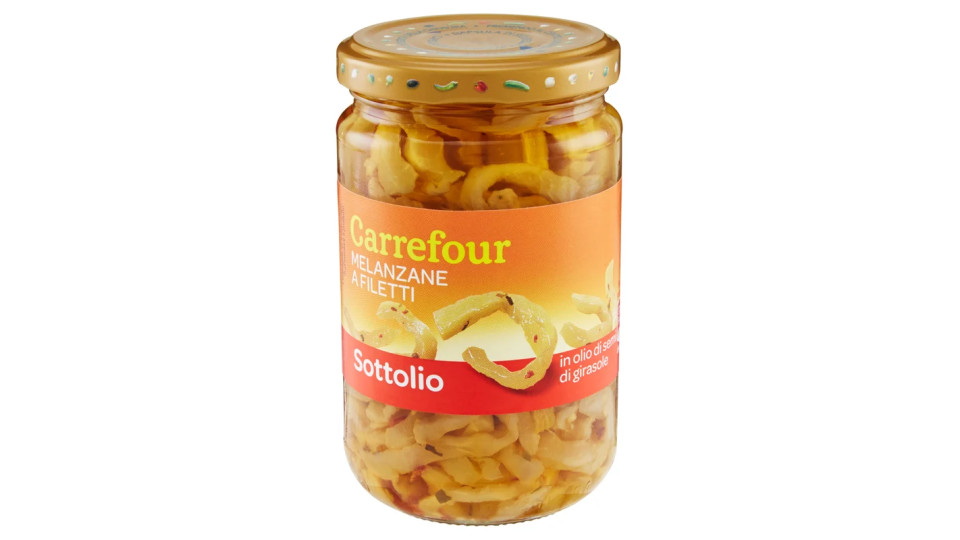 Carrefour Sottolio Melanzane a Filetti in olio di semi di girasole