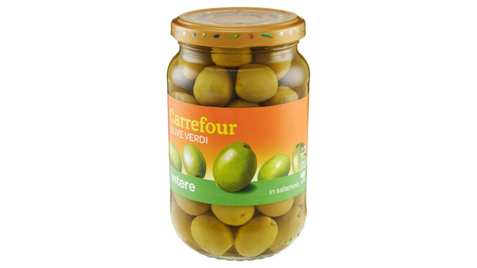Carrefour Olive Verdi Intere in salamoia