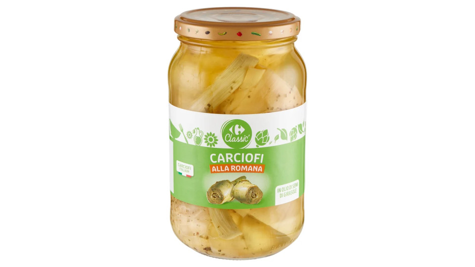 Carrefour Sottolio Carciofi alla Romana in olio di semi di girasole