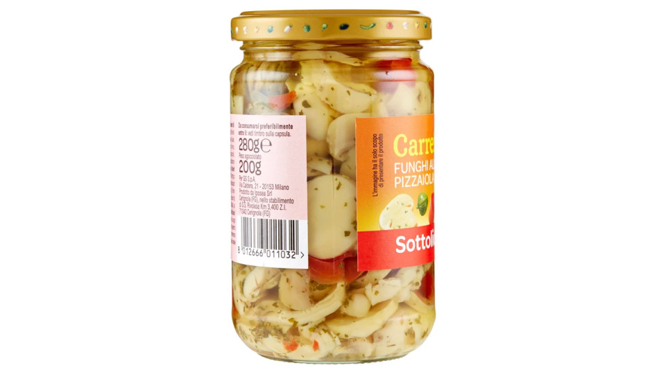 Carrefour Sottolio Funghi alla Pizzaiola in olio di semi di girasole