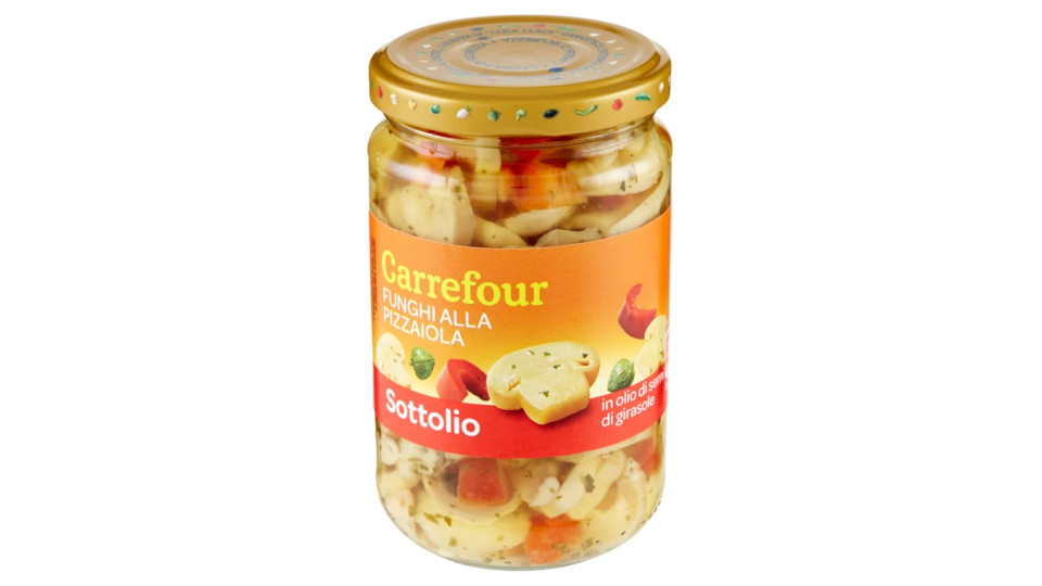 Carrefour Sottolio Funghi alla Pizzaiola in olio di semi di girasole