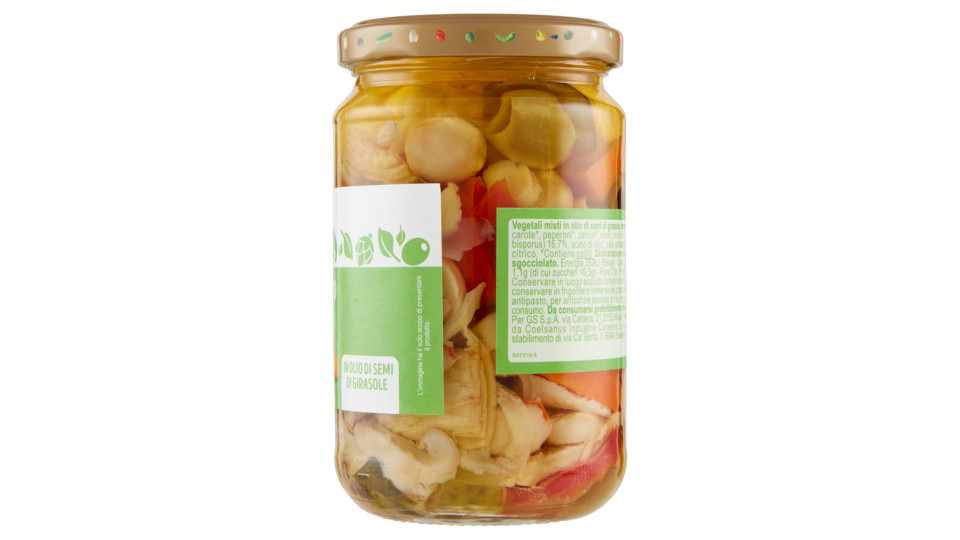 Carrefour Sottolio Antipasto in olio di semi di girasole
