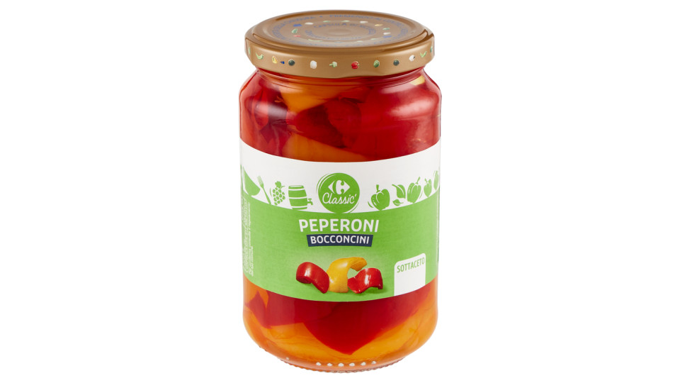 Carrefour Sottaceto Peperoni Bocconcini in aceto di vino
