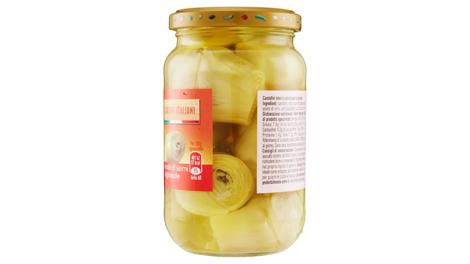 Carrefour Sottolio Carciofini Interi in olio di semi di girasole