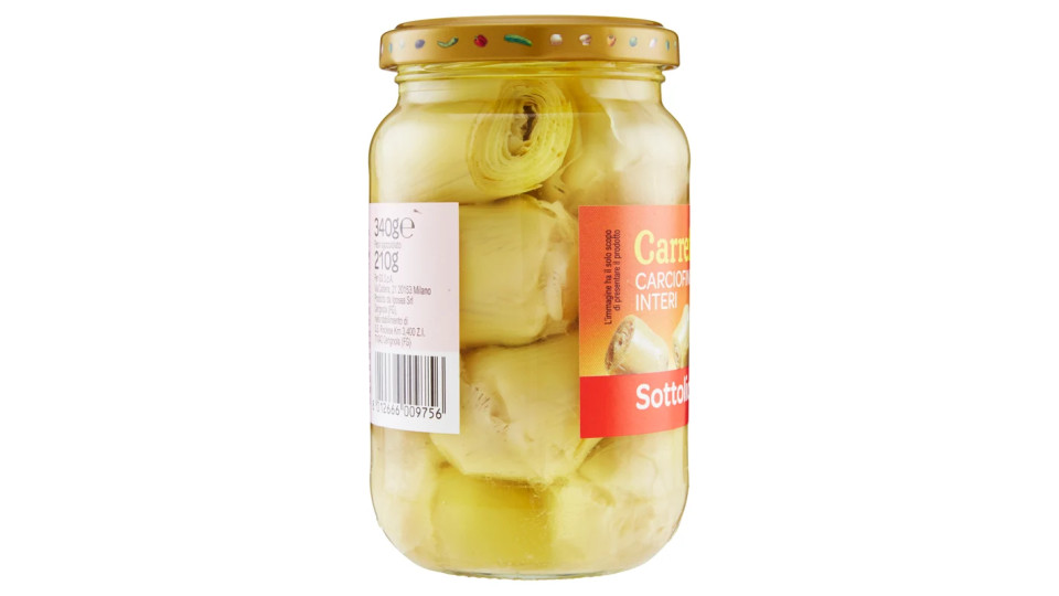 Carrefour Sottolio Carciofini Interi in olio di semi di girasole