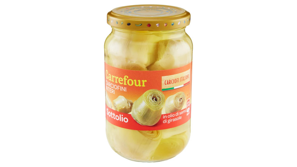 Carrefour Sottolio Carciofini Interi in olio di semi di girasole