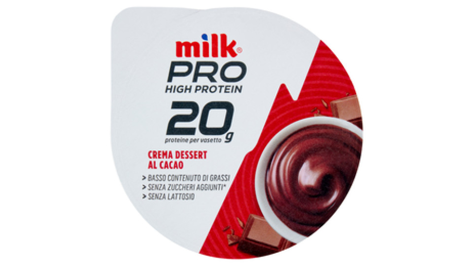 Milk Pro High Protein 20g Crema Dessert al Gusto Burro di Arachidi e Cacao 200 g